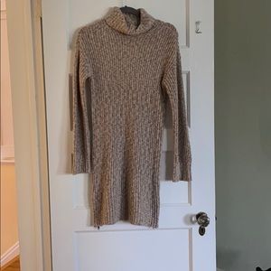 Sweater dress with zipper at bottom of sides